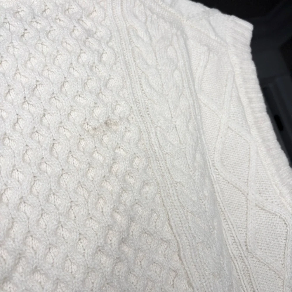 NWT J. Crew Cable-knit Shell Sweater Wool Blend Ivory